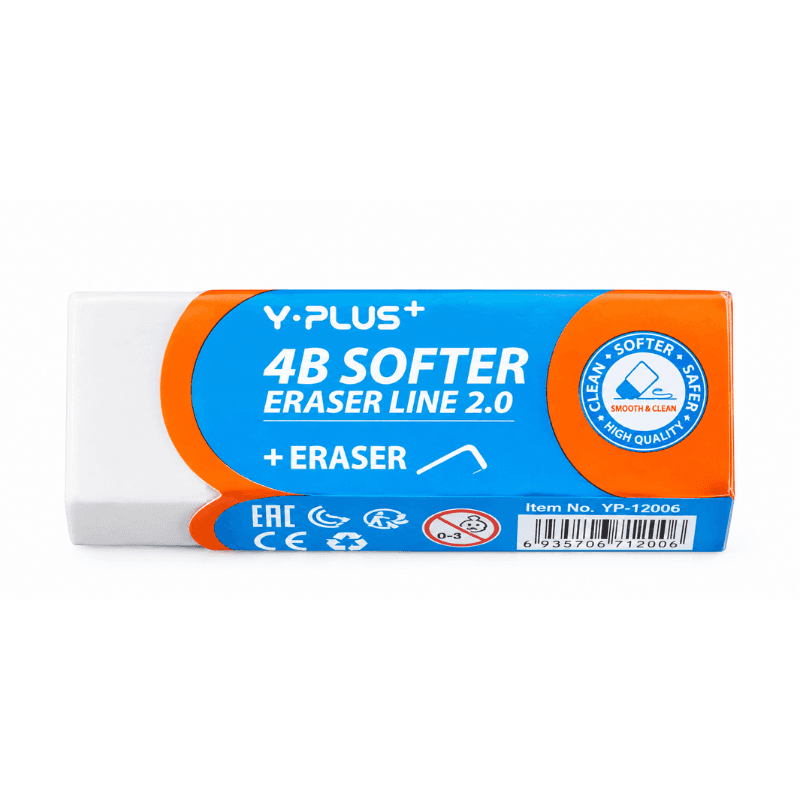 Y-Plus+ 4B Soft Eraser Large Pencil Eraser