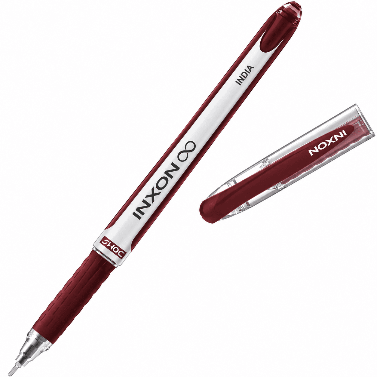 DOMS Inxon 0.7Mm Ball Pen with Soft Rubber Grip — লাল কালি