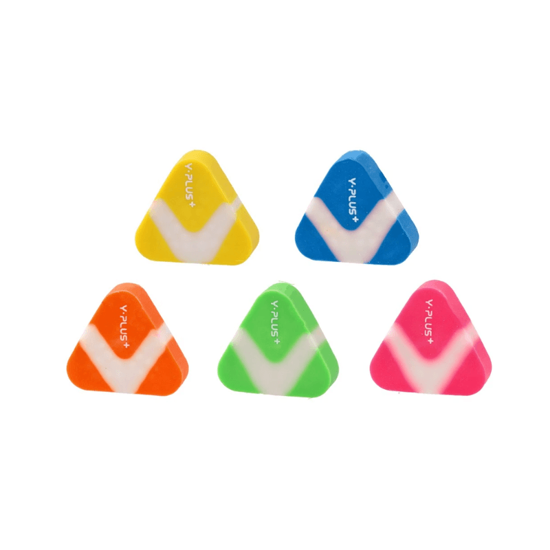 Y Plus+ Fluo Triangle Eraser – 1pcs (1)