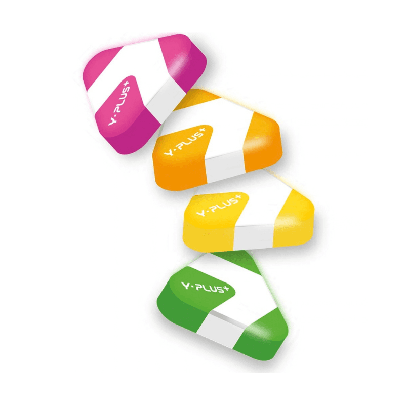 Y Plus+ Fluo Triangle Eraser – 1pcs (4)