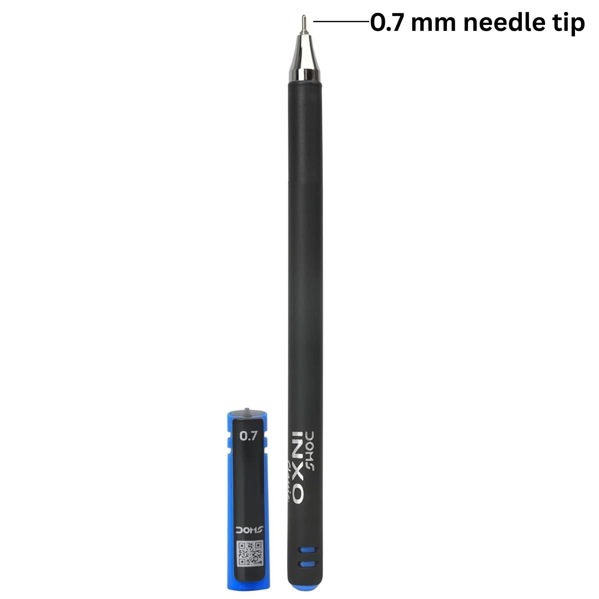 Imgi 80 Doms Inxo Classic 0.7 Mm Ball Pen Blue1