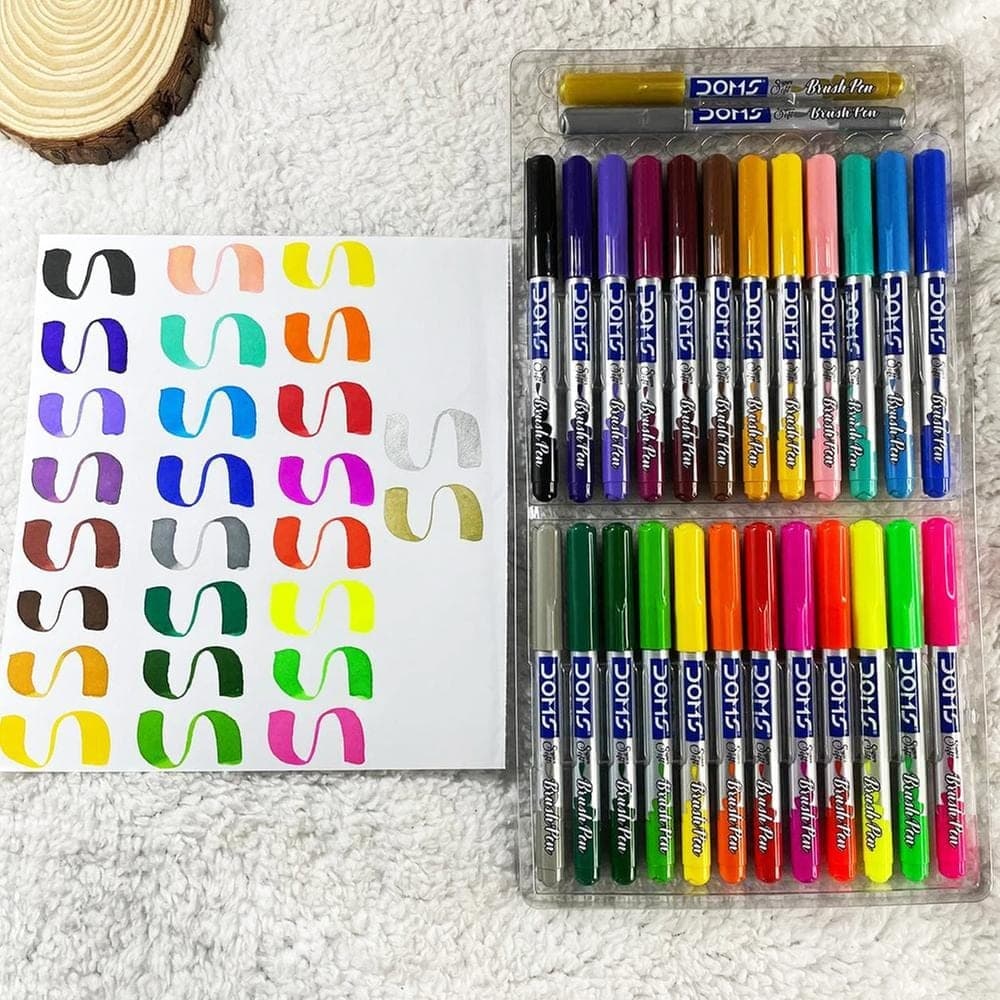 DOMS Brush Pen Set – 26 Shades