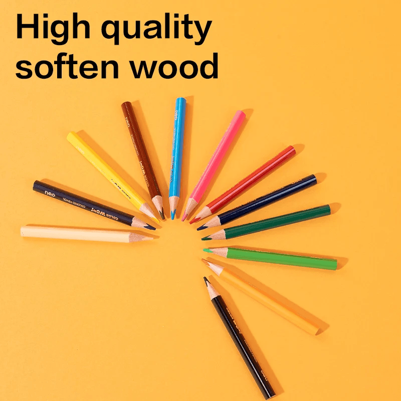 Deli Half Size Triangular Colour Pencils – 12 Shades (EC139 12) (4)