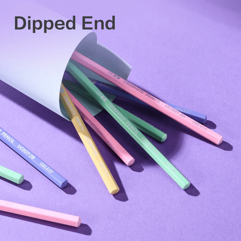 Deli I Select 2B Graphite Pencil – Assorted Colours, Smudge Free Writing (3)