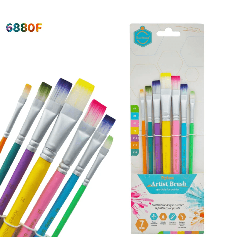 Keep Smiling Mini Nylon Aetist Brushes Pack of 7