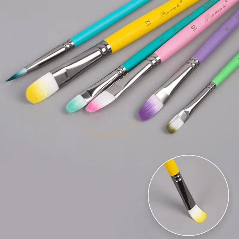 Keep Smiling Mini Nylon Aetist Brushes Pack Of 7 (5)