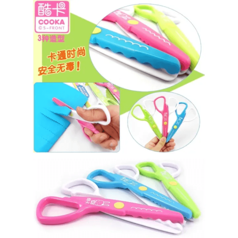 Kids Safety Plastic Craft Scissors Set (3 Piece) (6)
