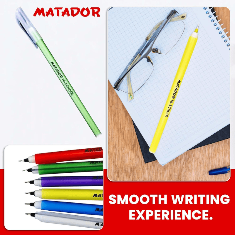 Matador Hi School Ball Pen Black Ink 12 Pcs (5)