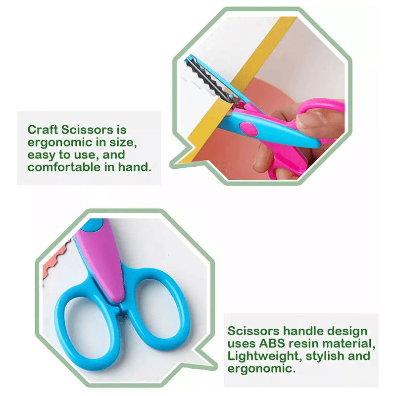 Zig Zag Paper Scissors For Art And Craft Projects Set Of (3)