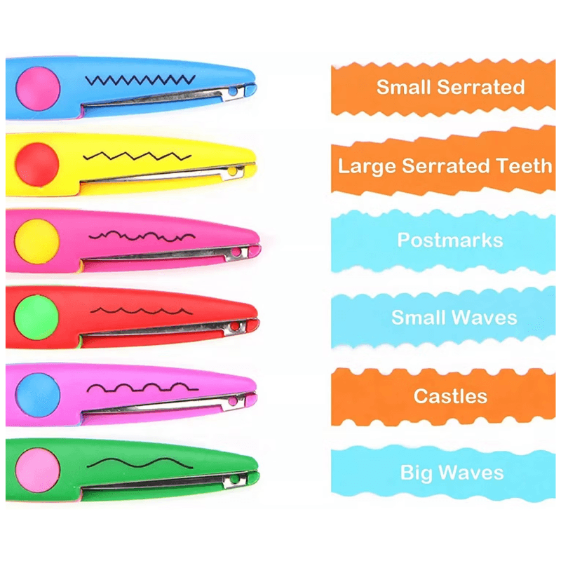 Zig Zag Paper Scissors For Art And Craft Projects Set Of (4)