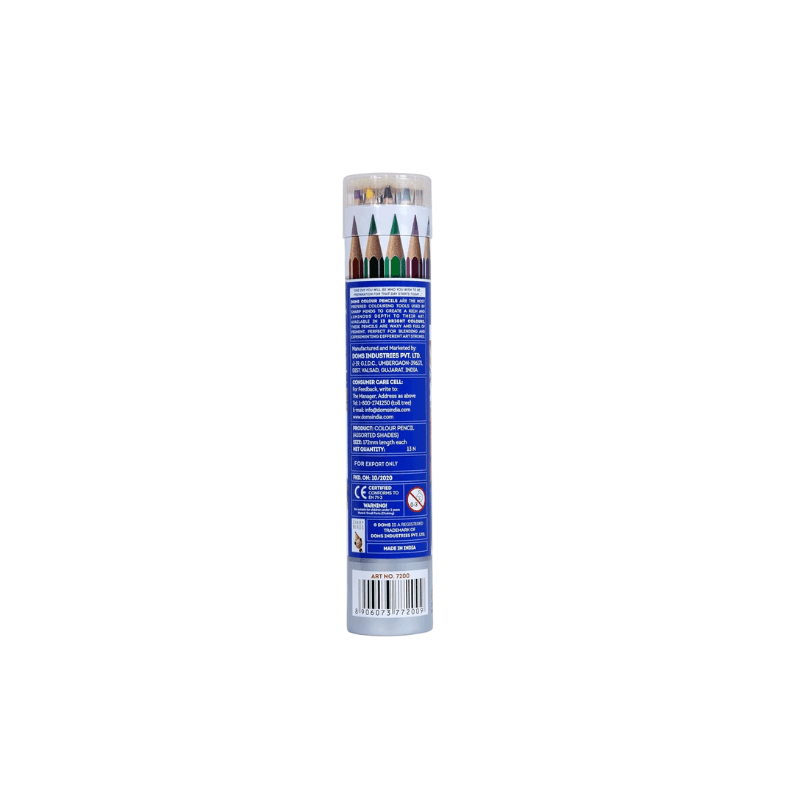DOMS 12 Color Pencils With Silver Color And Cap Sharpener (5)