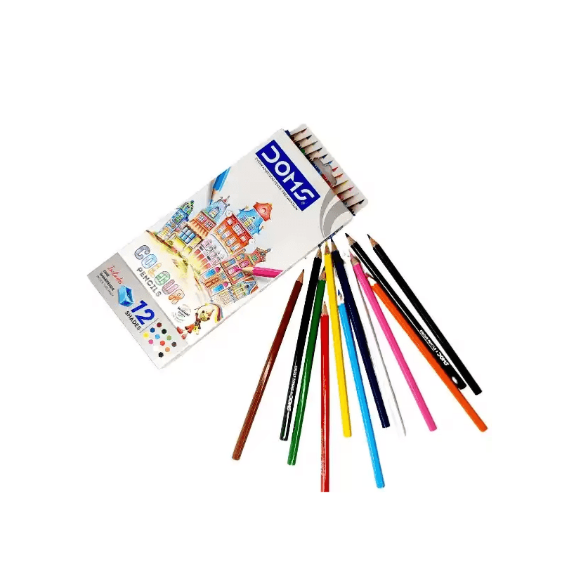 Doms 12 Color Pencils with Sharpener