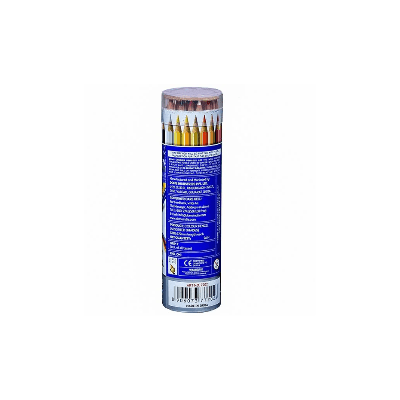 DOMS 24 Color Pencils With Silver Pencil, Gold Pencil And Cap Sharpener (4)