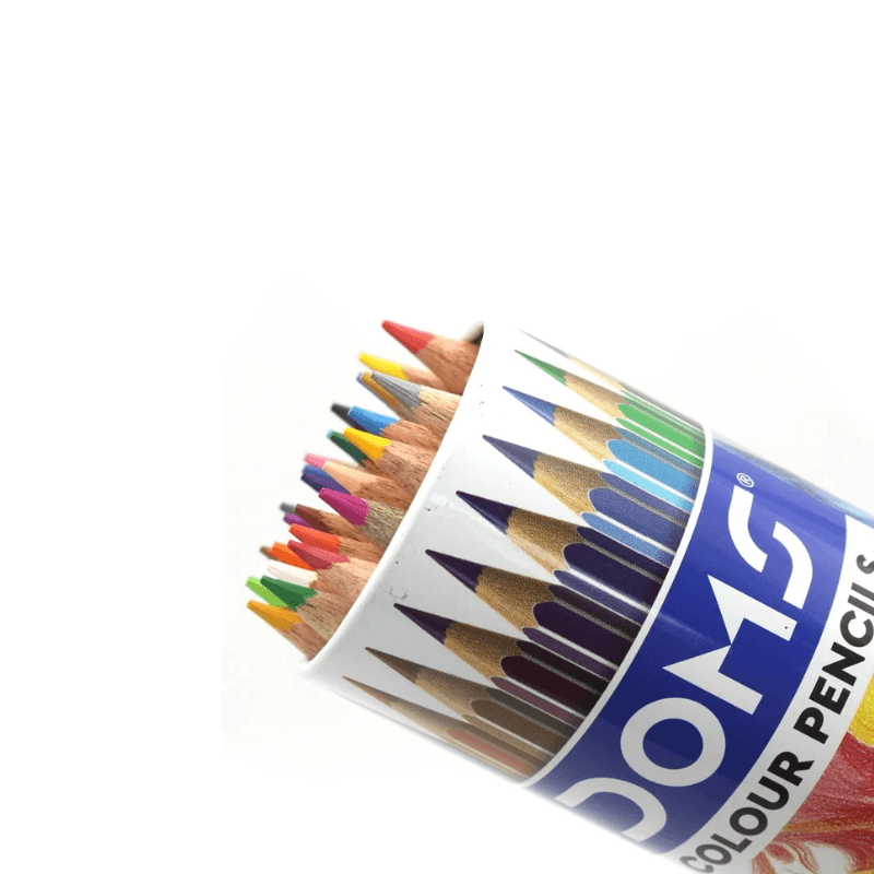 DOMS 24 Color Pencils With Silver Pencil, Gold Pencil And Cap Sharpener (8)