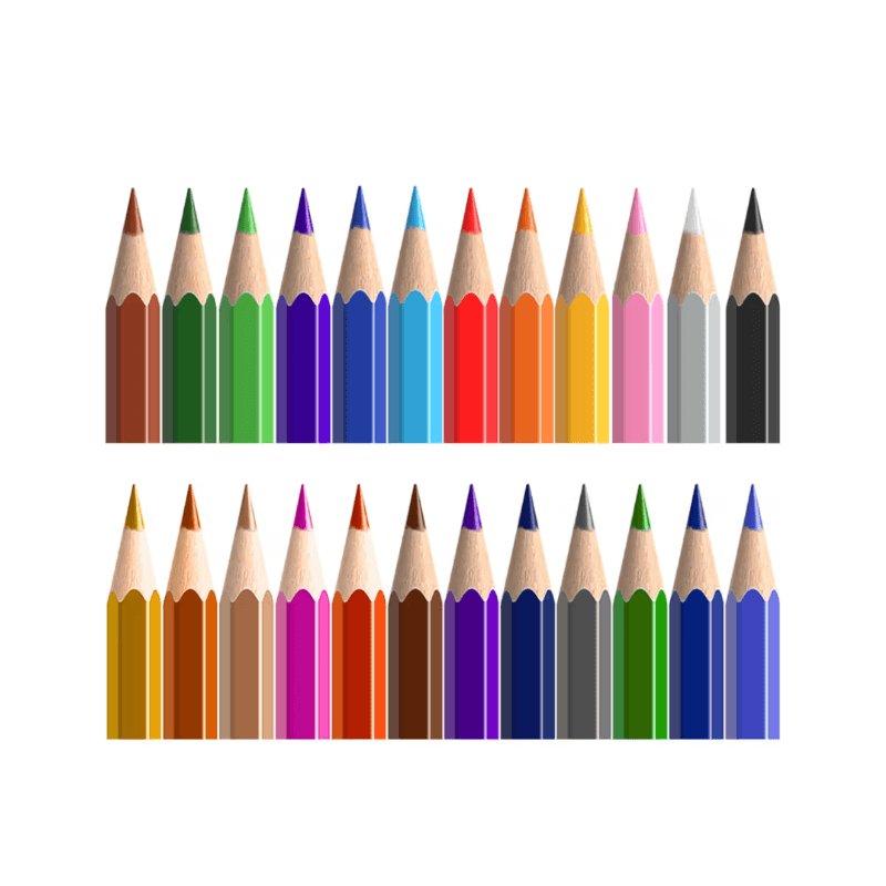 DOMS 24 Short Color Pencils With Cap Sharpener (5)