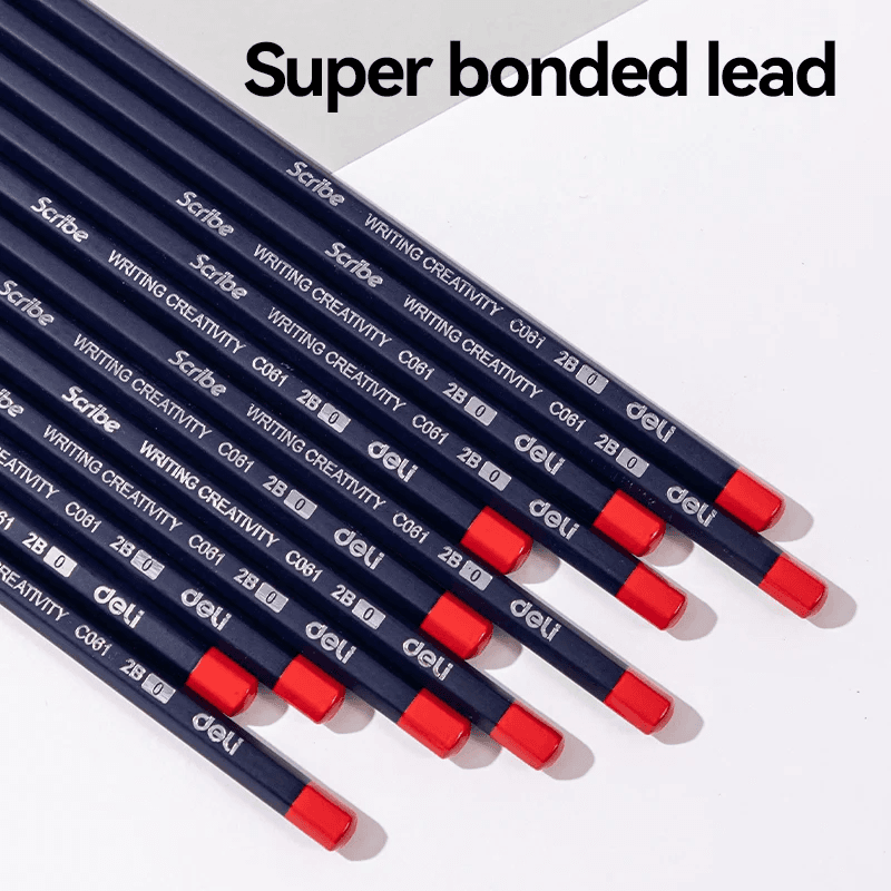 Deli EC061 2B Graphite Pencils – Blue, Pack Of 12 (3)
