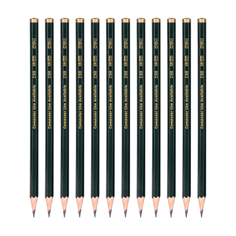 Deli EC88 2B Graphite Pencils – Pack Of 12 (2)