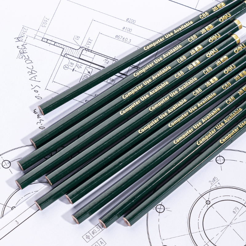 Deli EC88 2B Graphite Pencils – Pack Of 12 (6)