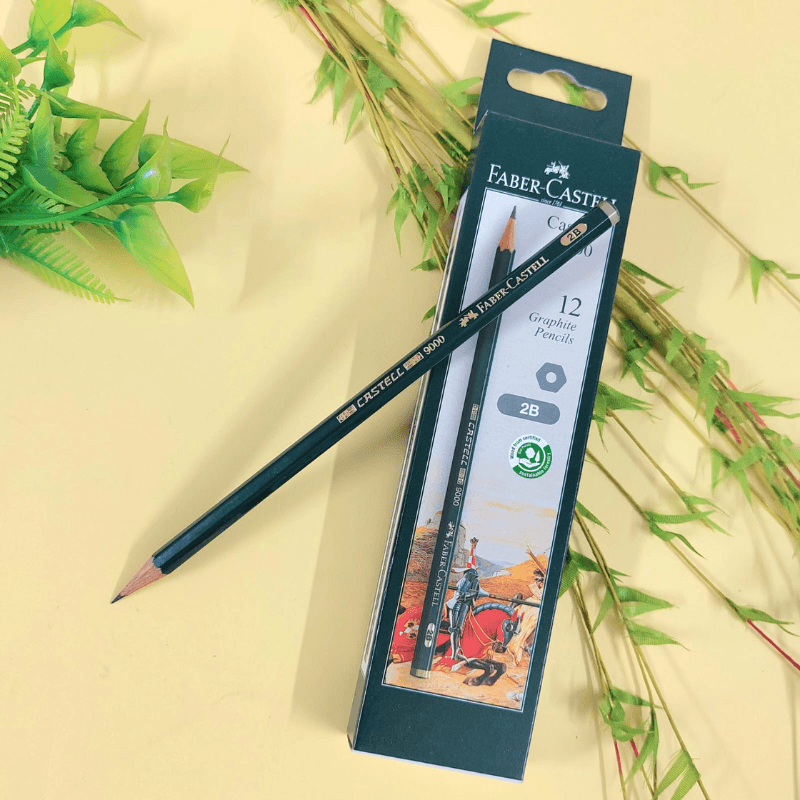 Faber Castell 9000 Graphite Pencils 2B – Pack Of 12410 (2)