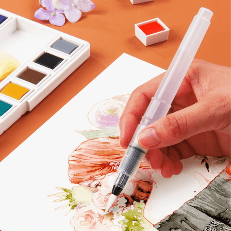 Keep Smiling Water Brush Pen Set Refillable Ink Pen 1Pc (6)