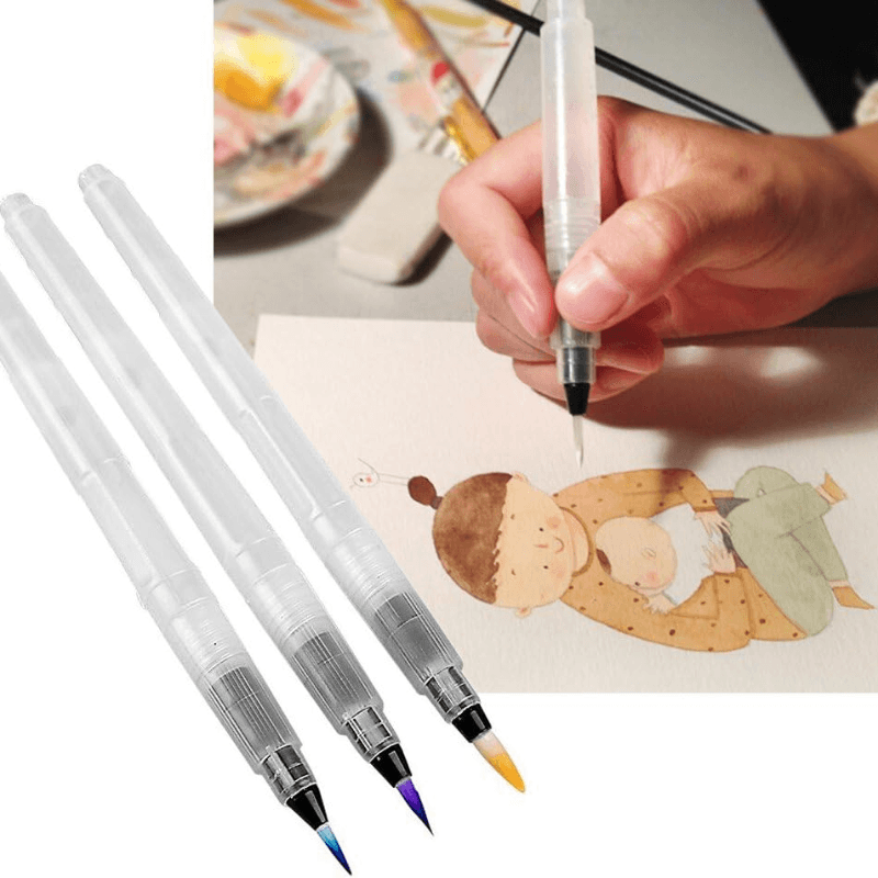 Keep Smiling Water Brush Pen Set Refillable Ink Pen 1Pc (7)