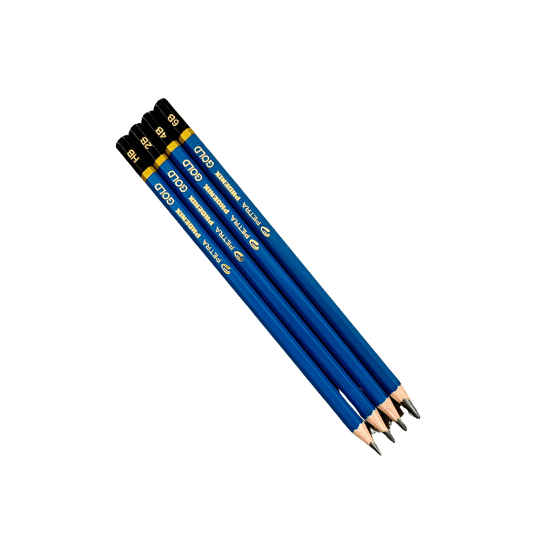Petra Phoenix Gold Premium Graphite Pencils – HB, 2B, 4B, & 6B Pack Of 12 (5)