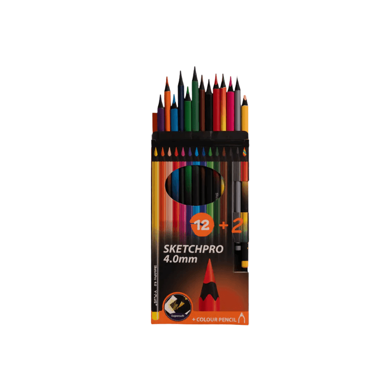 Sketchpro 12+2 4.0 Mm Color Pencil (11)