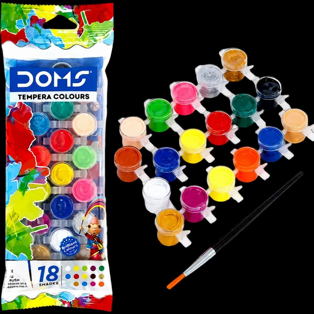DOMS Water Colour – Tempera Shades with Free Brush